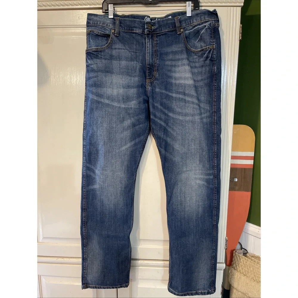 Wrangler Retro Slim Straight Jean Men 38x32 Blue Cowboy Rodeo Western Ranch Wear